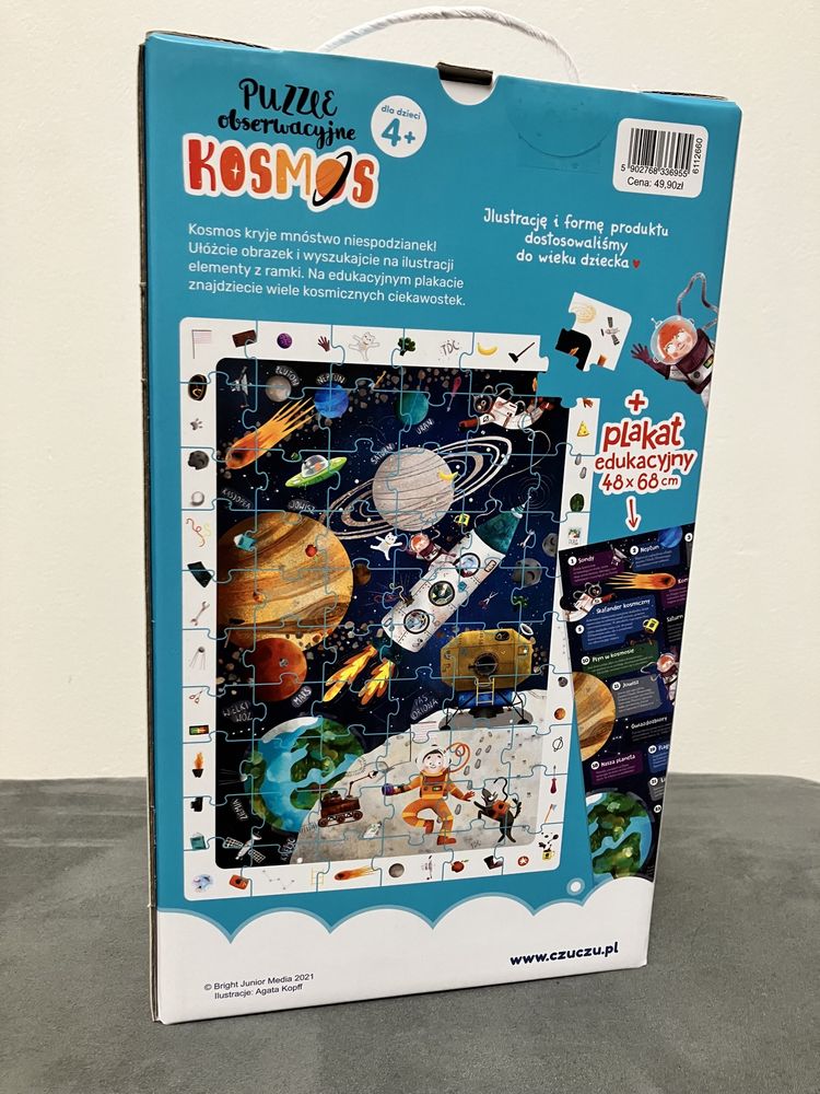 Puzzle CzuCzu nowe nieukładane kosmos 60 elementów   48x68 cm