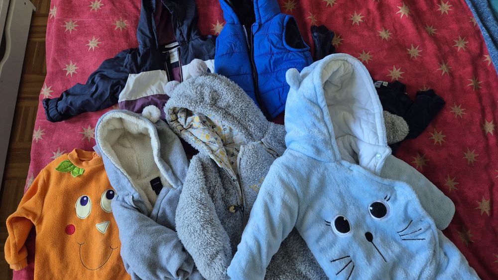 Paka ubranek na jesień 68-74 kombinezony miś cocodrillo gap