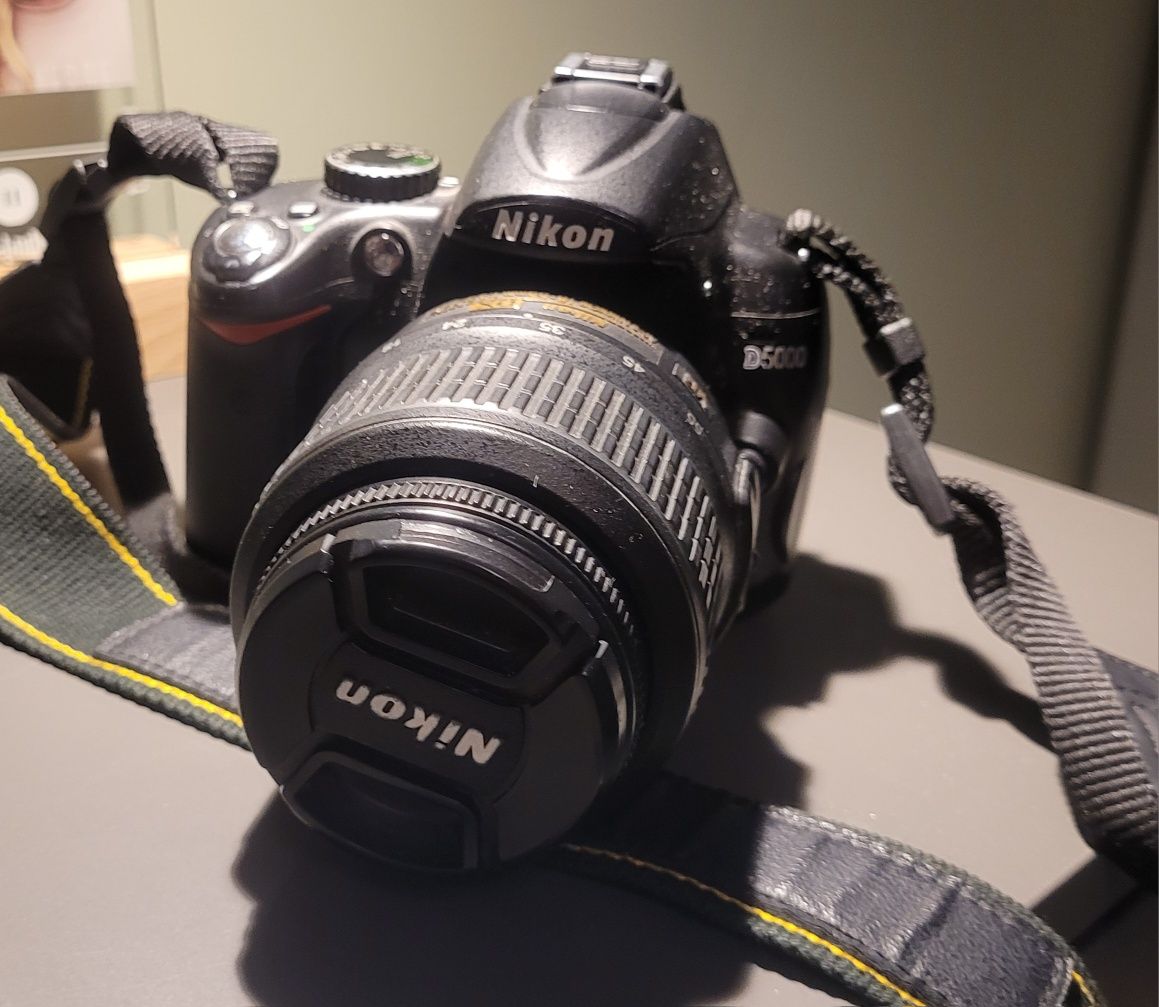 Nikon d5000 2 obiektywy tele portret plecak ladowarka karta