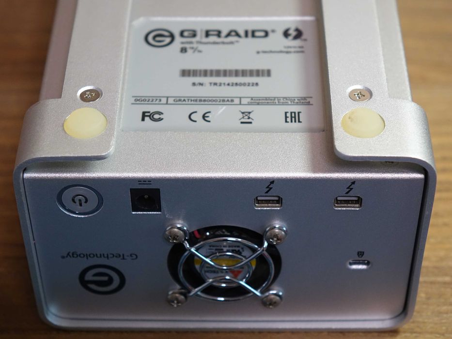 Внешний диск 8TB G-Technology G-Raid THUNDERBOLT Пробег 171 час 21Пуск