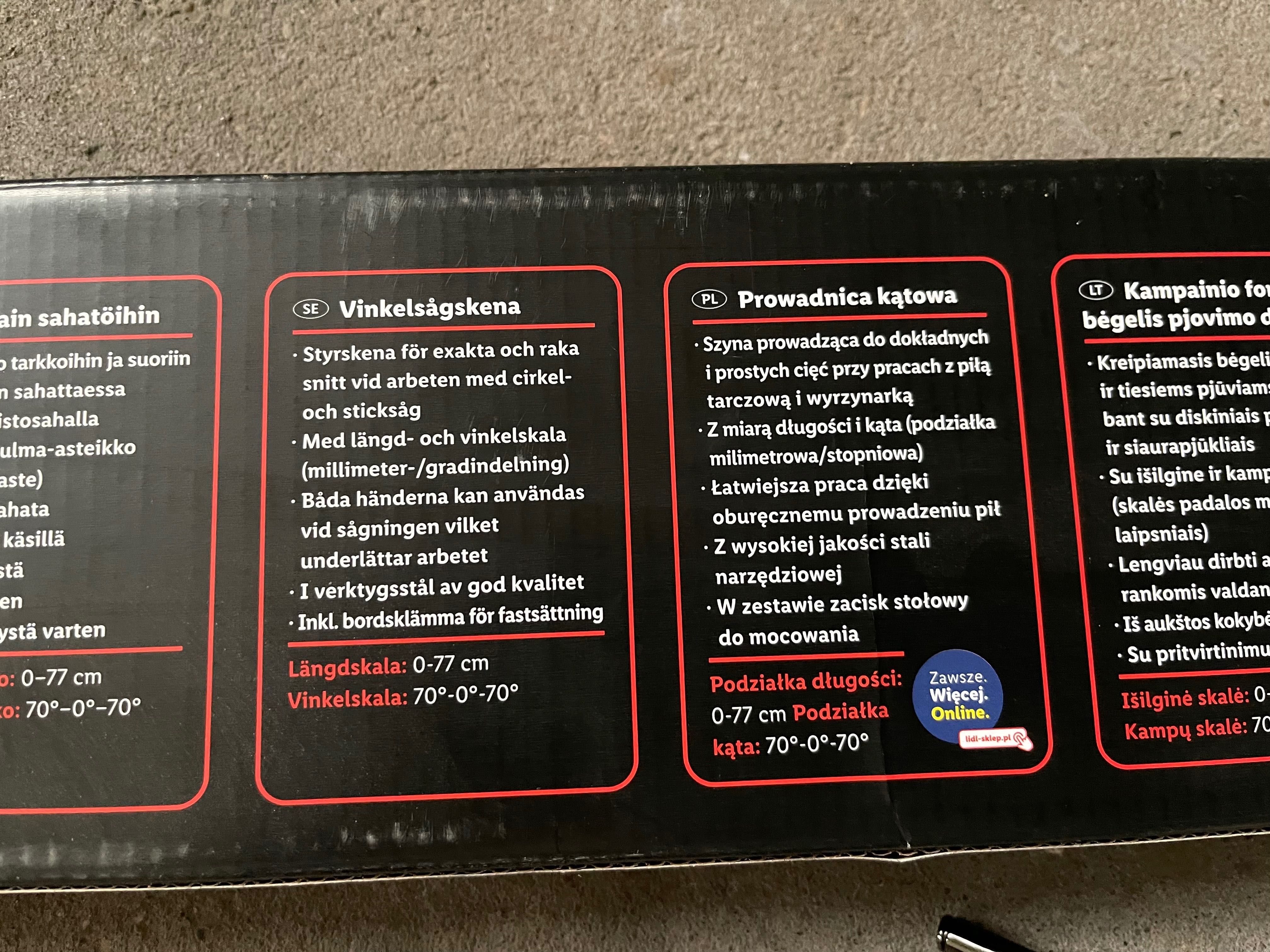 Prowadnica kątowa Parkside
