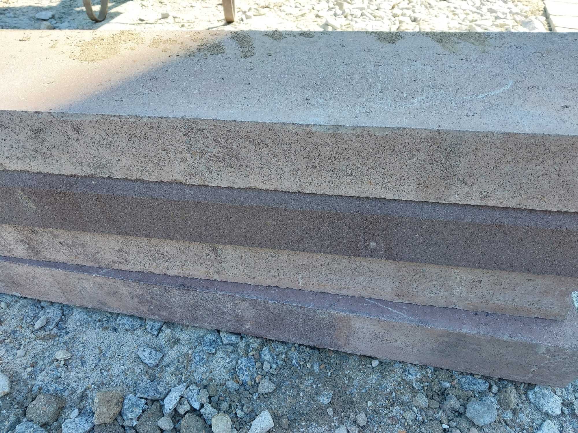 Obrzeże Betonowe 100x20x6 - 6 sztuk, kolor brązowy