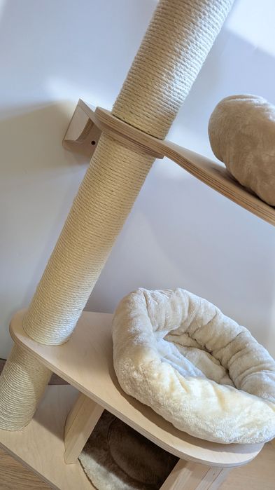 Natural Paradise Magnolia Drapak dla Kota Ścienny Kremowy DUŻY SOLIDNY