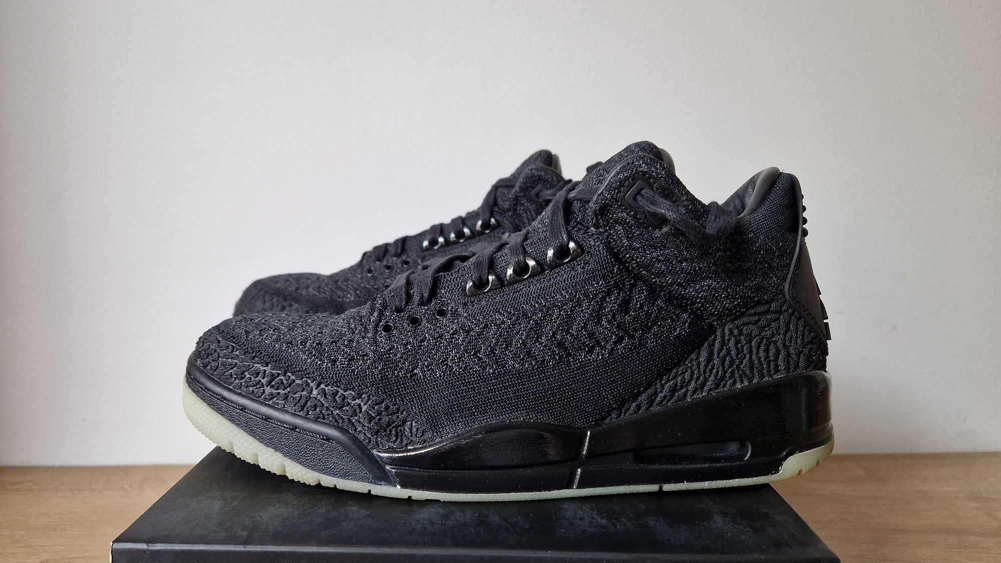 Jordan 3 Retro Flyknit Black Cat 42,5 EUR = 9 US 9US