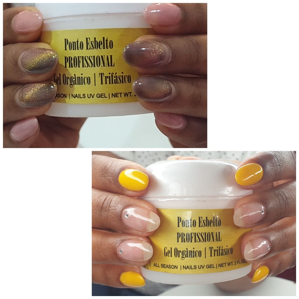 Gel orgânico para unhas trifásico