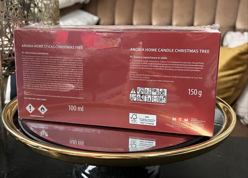Aroma Home elegancki zestaw świeca świeczka zapachowa +dyfuzor
