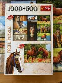 Puzzle Konie 1000 + 500