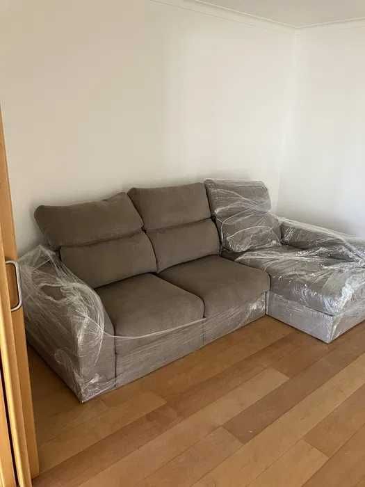 Sofá 3 lugares c/chaise longue, Hillared antracite, ESKILSTUNA