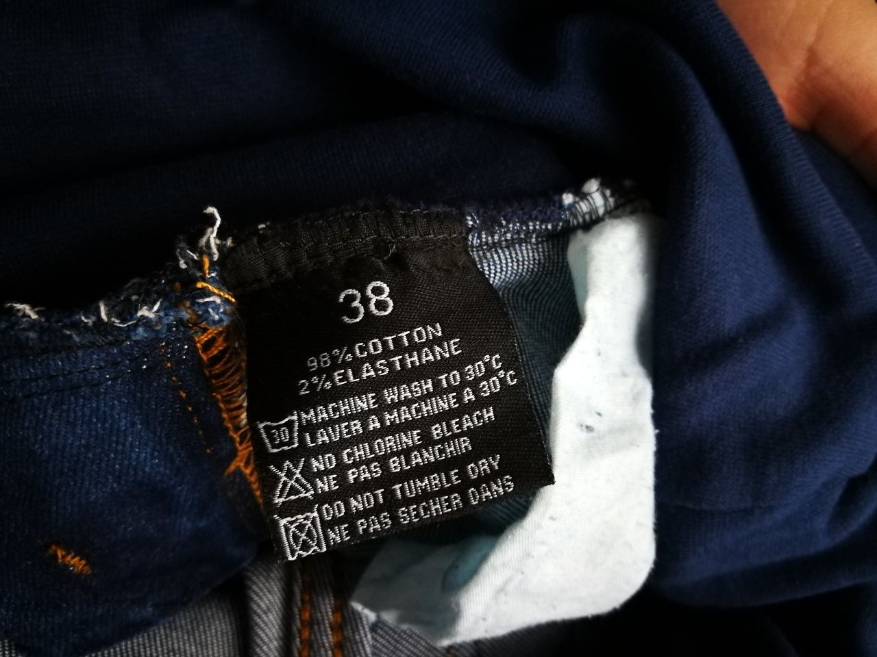 Jeansy spodnie ciążowe, rurki rozmiar 38