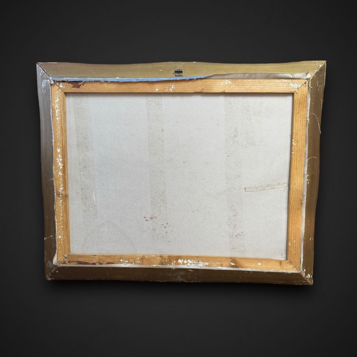 Obraz olejny Warszawa krakowskie przedmieście sygnowany B41/1162