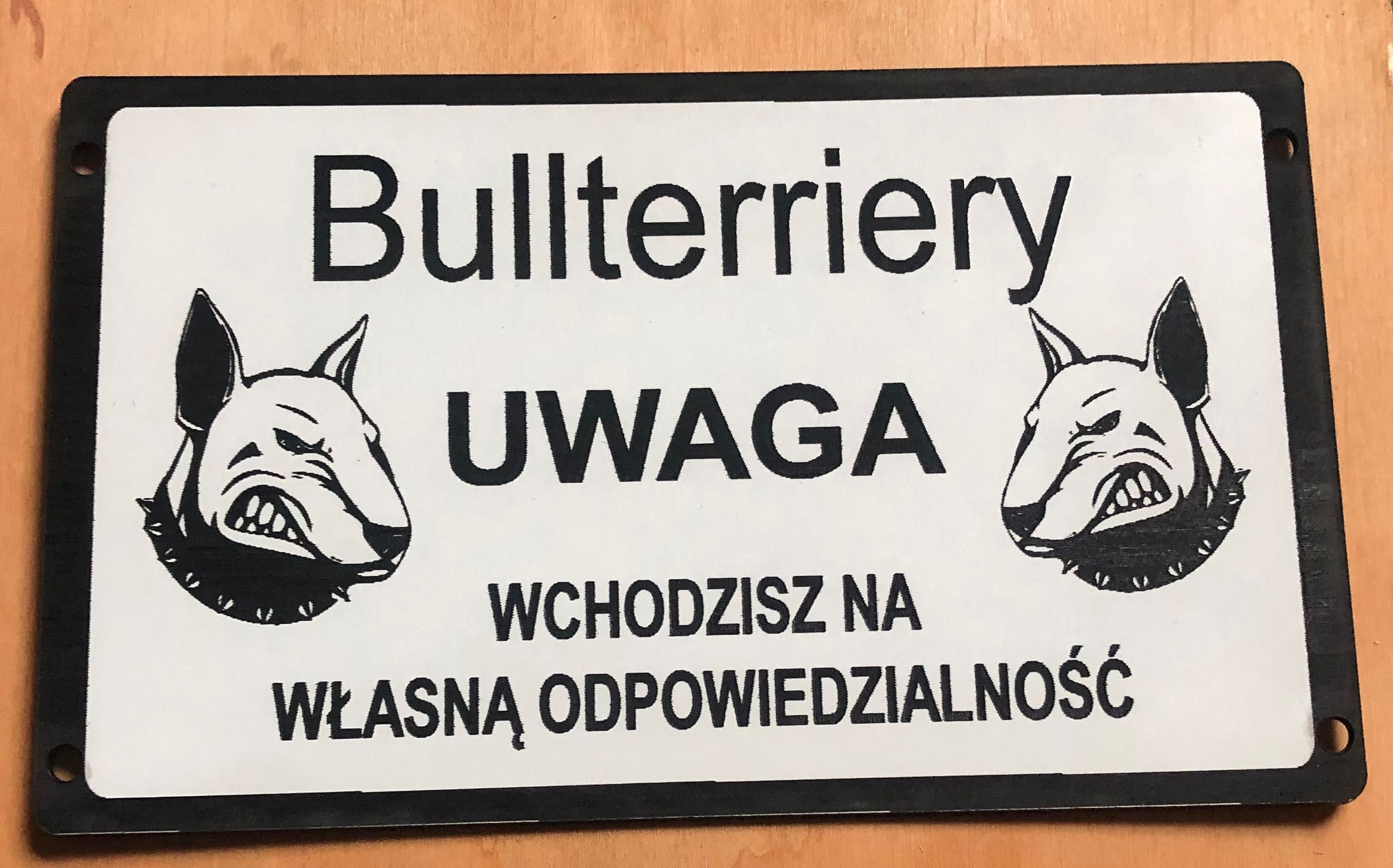 Uwaga zły pies doberman tabliczka