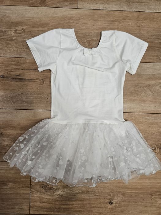 Strój balet, body białe