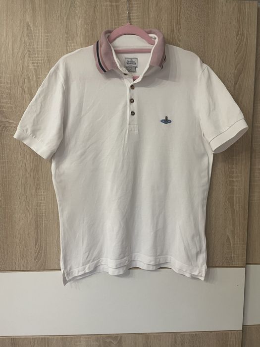 Koszulka Polo Vivienne Westwood M Lbiała logowana oryginalna hit viral