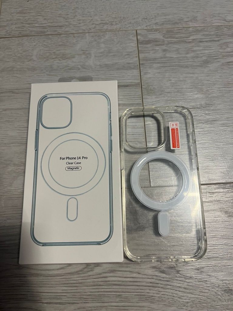iPhone 14 Pro Clear Case MagSafe + szkło 9H! Etui pokrowiec futeral