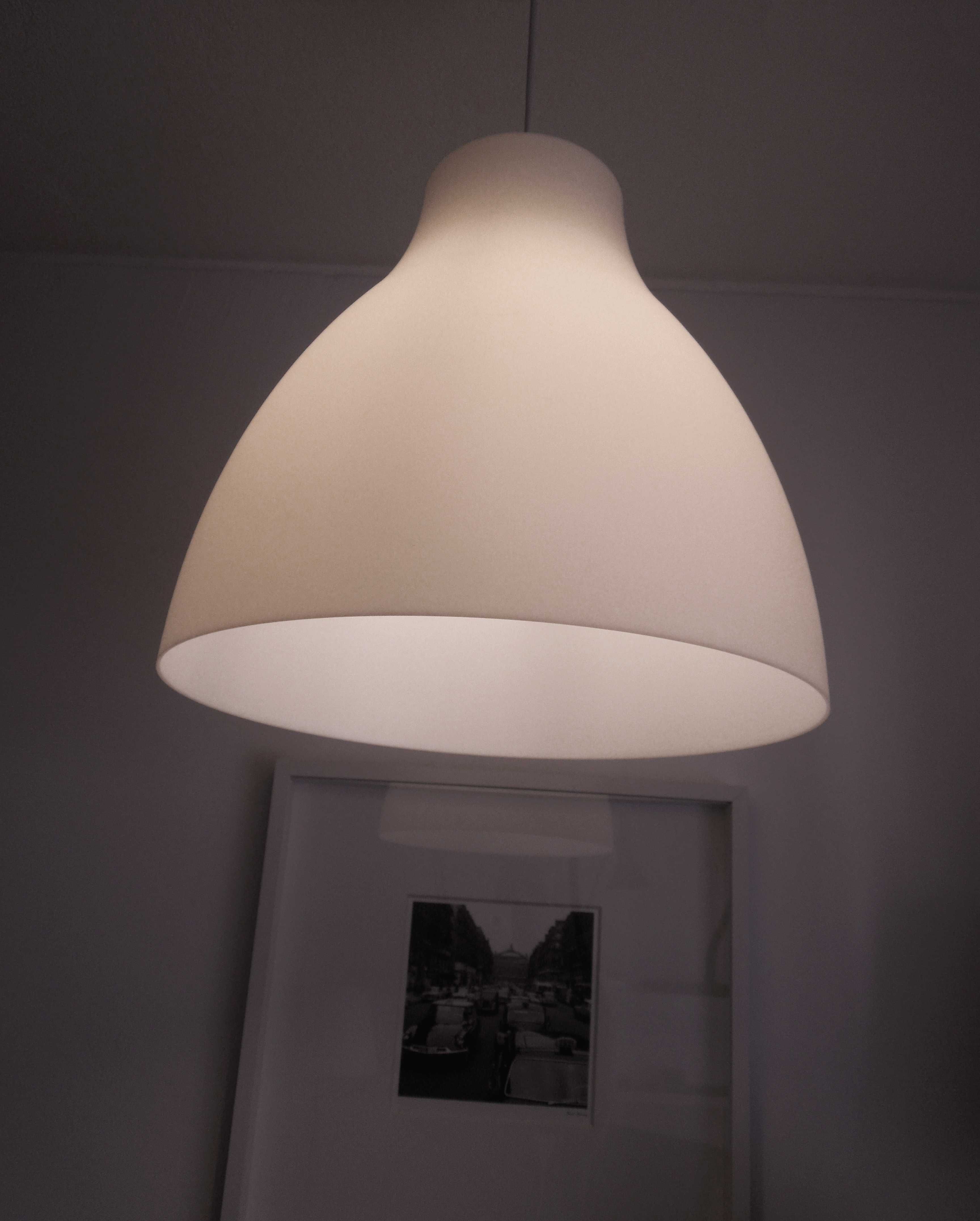 Ikea Melodi - candeeiro suspenso branco 38cm com lâmpada eco OSRAM