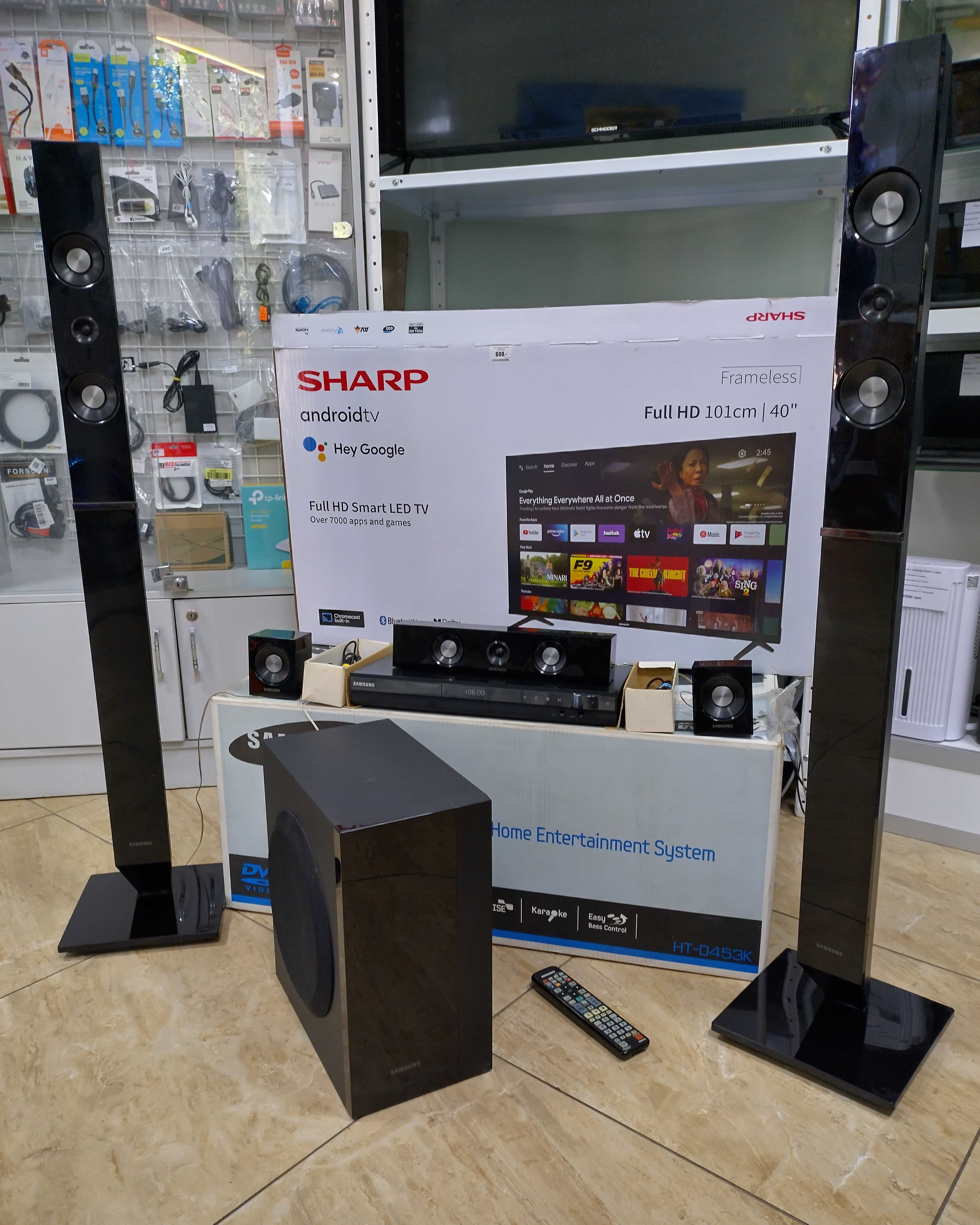 Якісна акустика, домашній кінотеатр з DVD Samsung HT-D453K