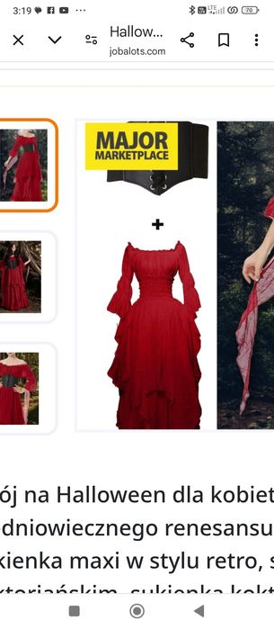 2XL.Strój na Halloween dla kobiet w stylu średniowiecznego renesansu z