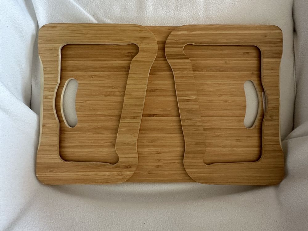 Ikea BRÄDA stolik, podstawka pod laptopa, okleina bambusowa