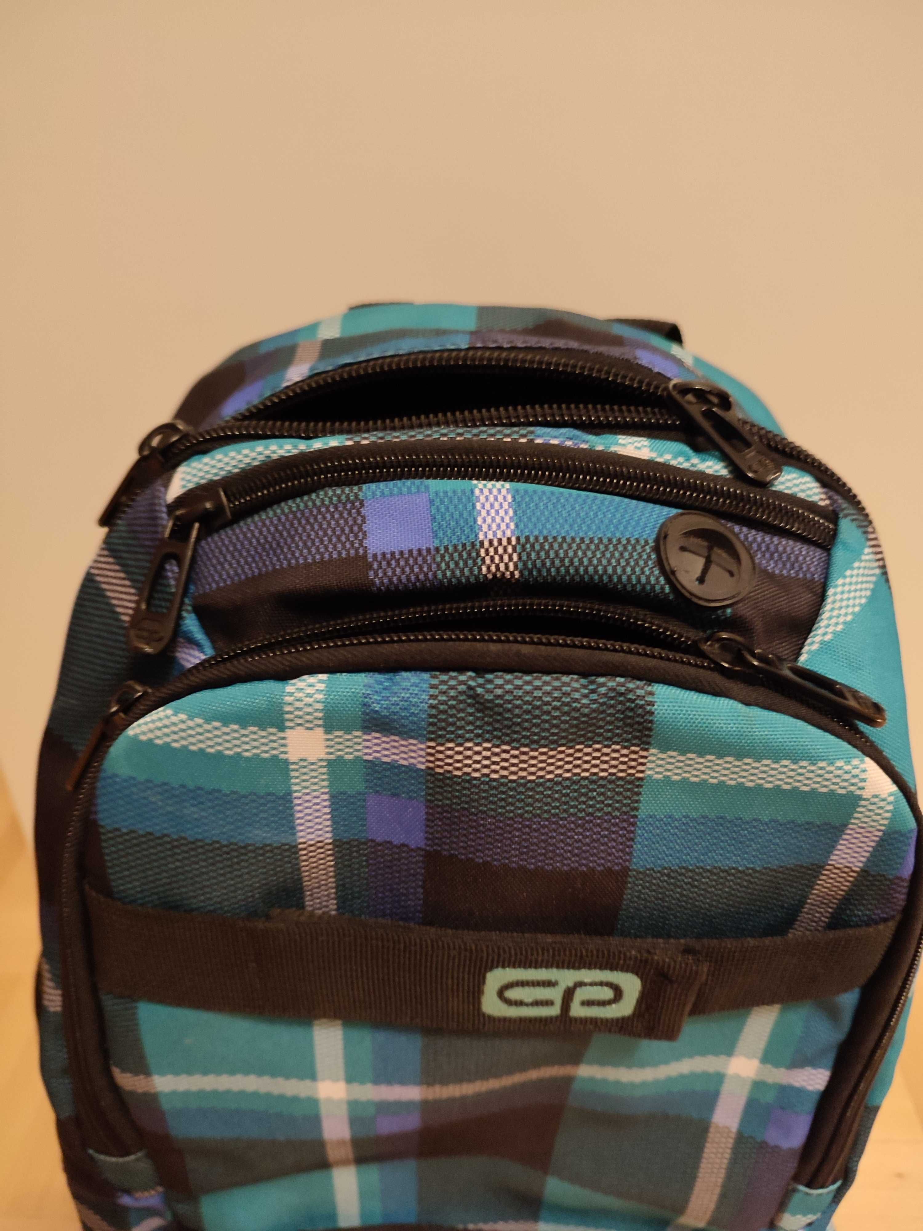 Plecak sportowy CoolPack CP niebieski w kratkę ACTION SCOTT 385