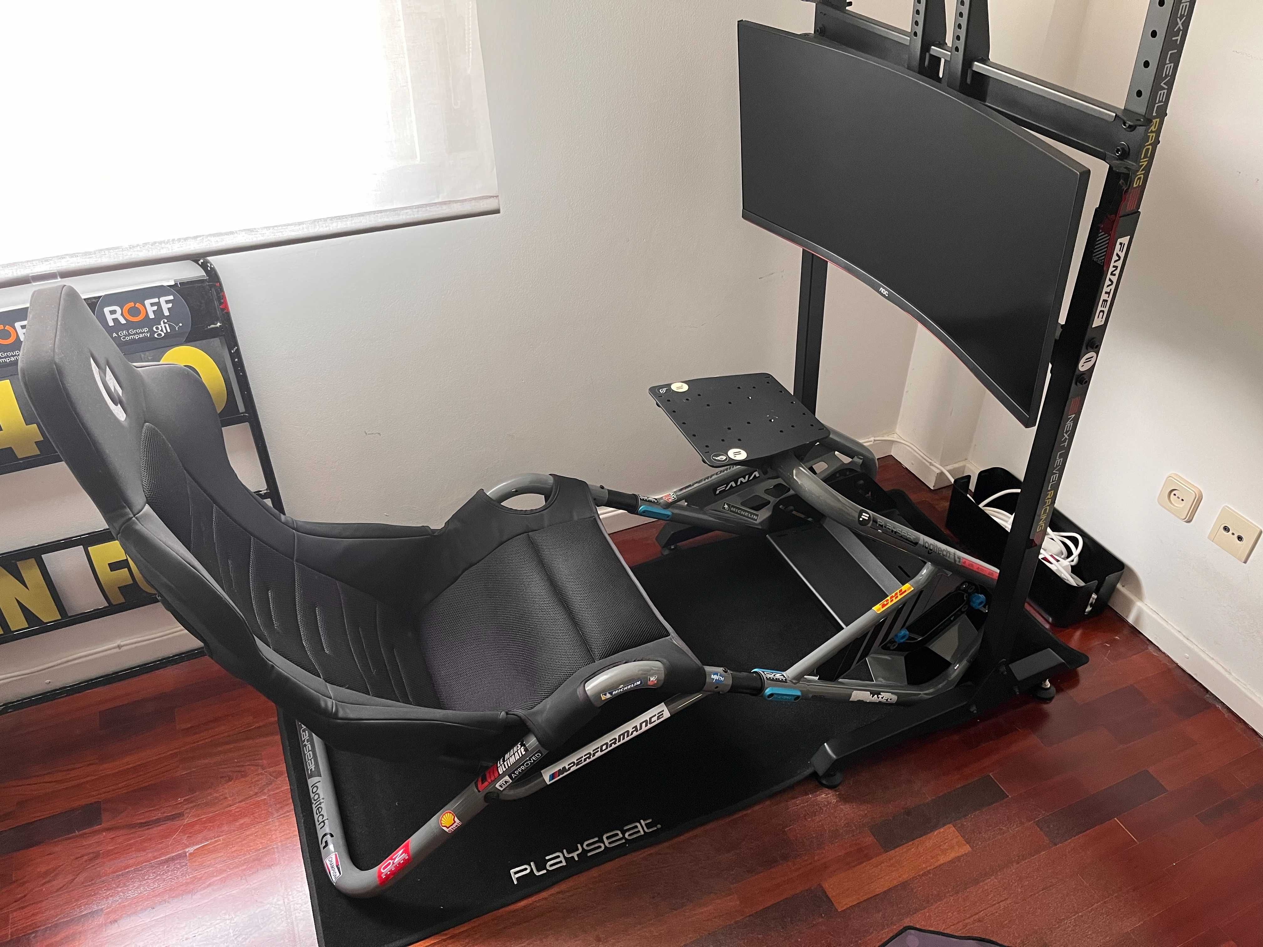 Cockpit Playseat Trophy + Suporte MonItor + AOC 34" Ultrawide Curvo
