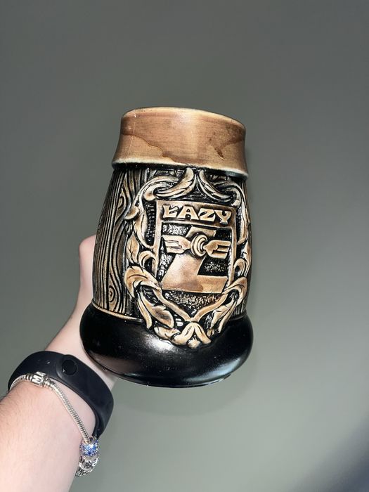 Kufel ceramiczny “ ŁAZY ” - unikalny, ręcznie zdobiony