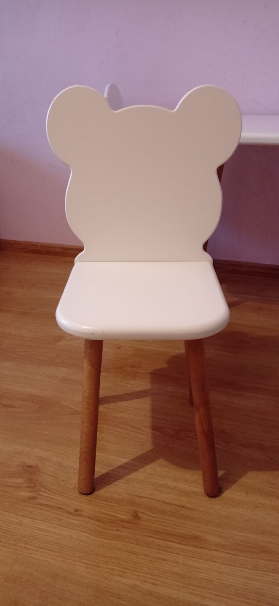Oh Babe stolik + krzesła białe miś misiu