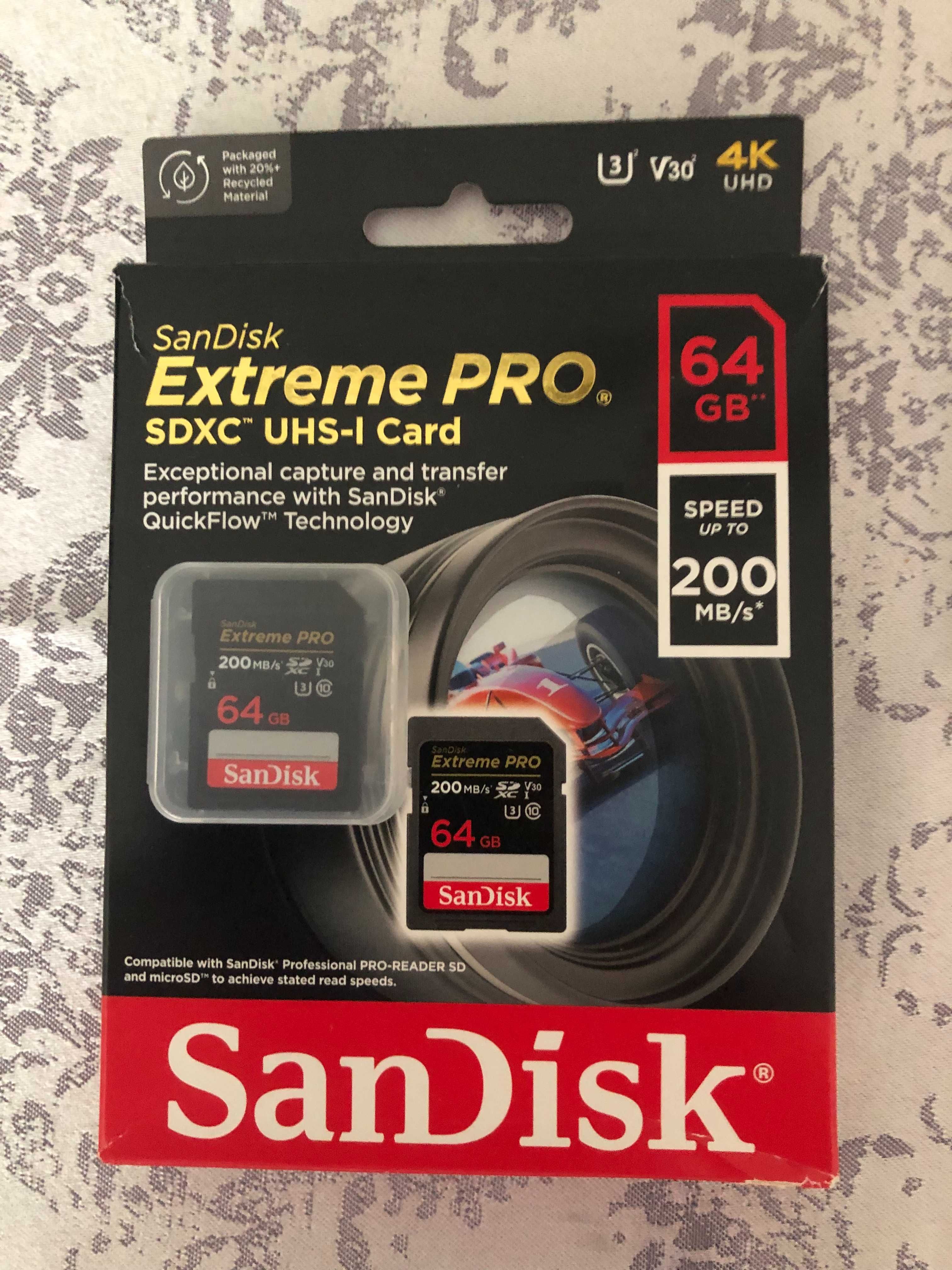 SanDisk Cartão SDXC Extreme PRO de 64 GB