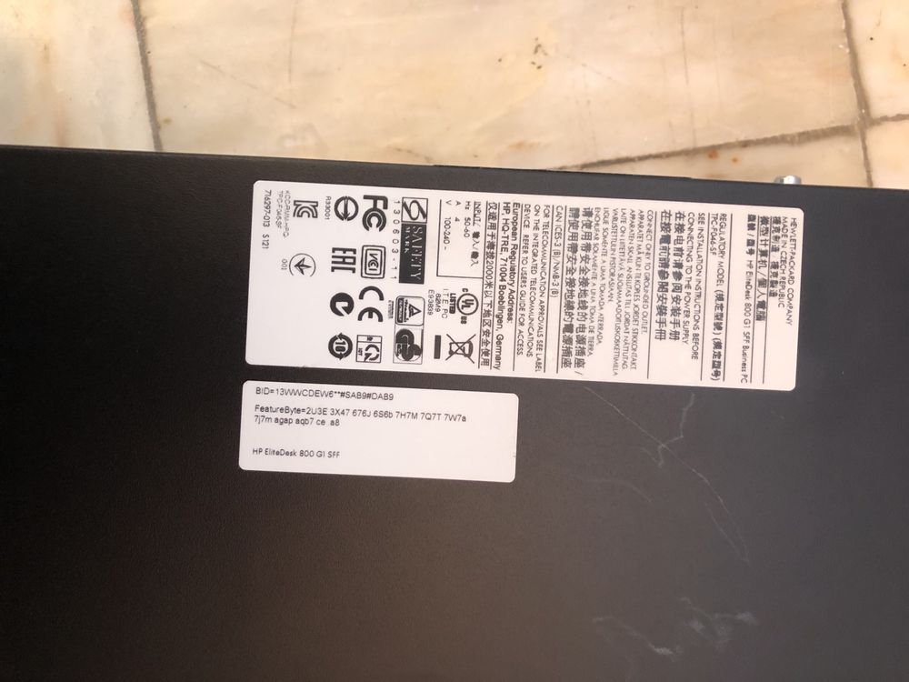 Caixa HP Elite DESK 800 G1 SFF + Leitor CD/DVD RW