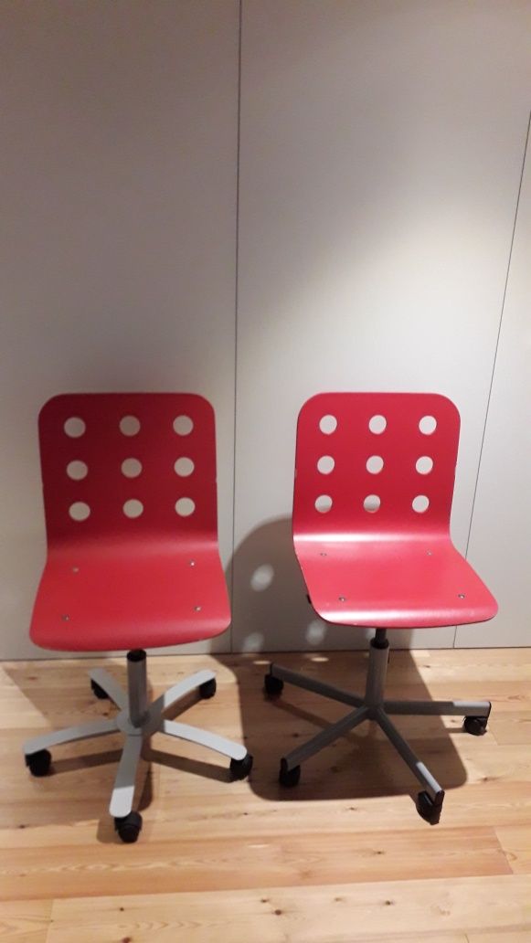 Cadeira de escritório, Ikea, vermelha