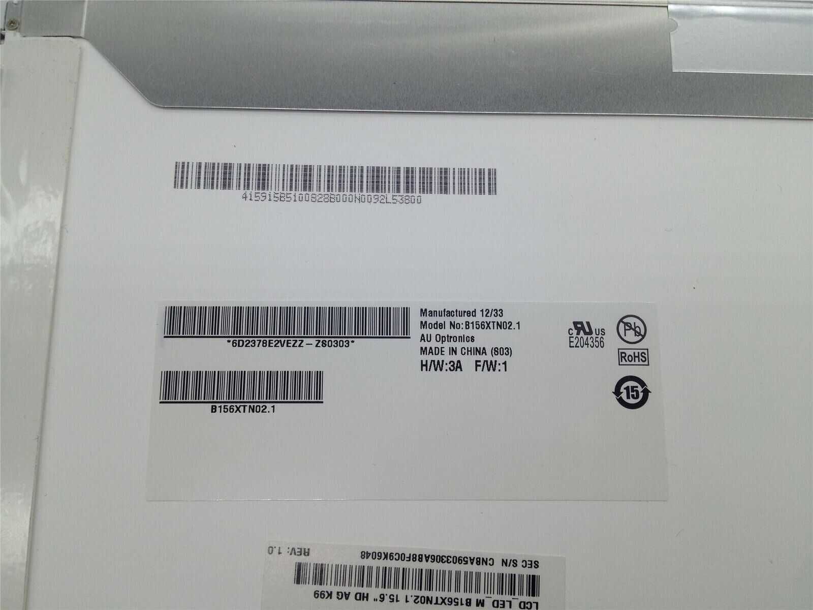 Матриця – AU Optronics 15.6" (B156XTN02.1) 40-pin / HD (1366x768) NEW!