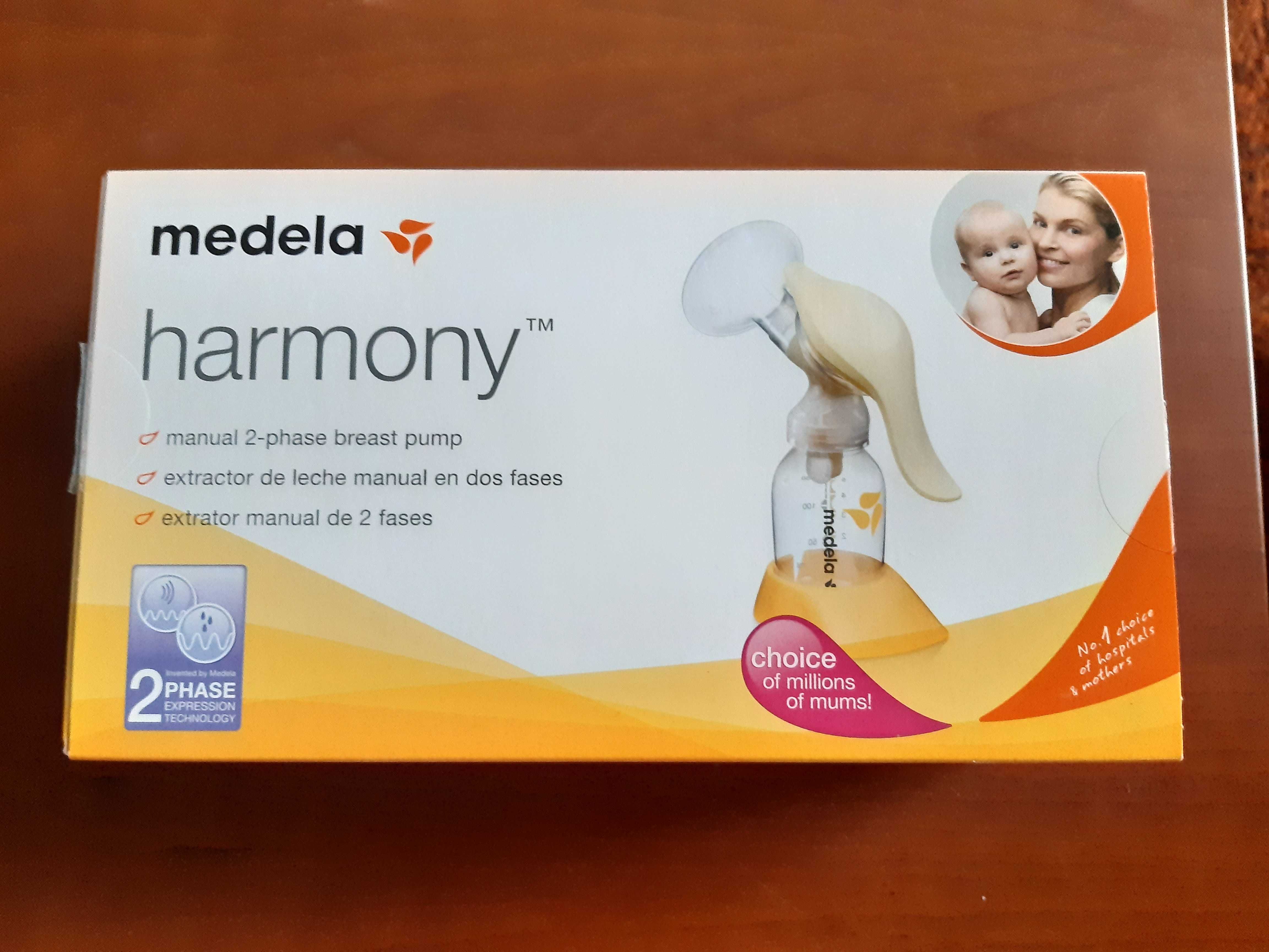 Bomba manual extração de leite e protectores mamilos Medela