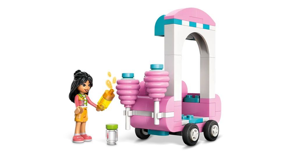 Klocki Lego Friends Stoisko z watą cukrową i skuter 110 elementów