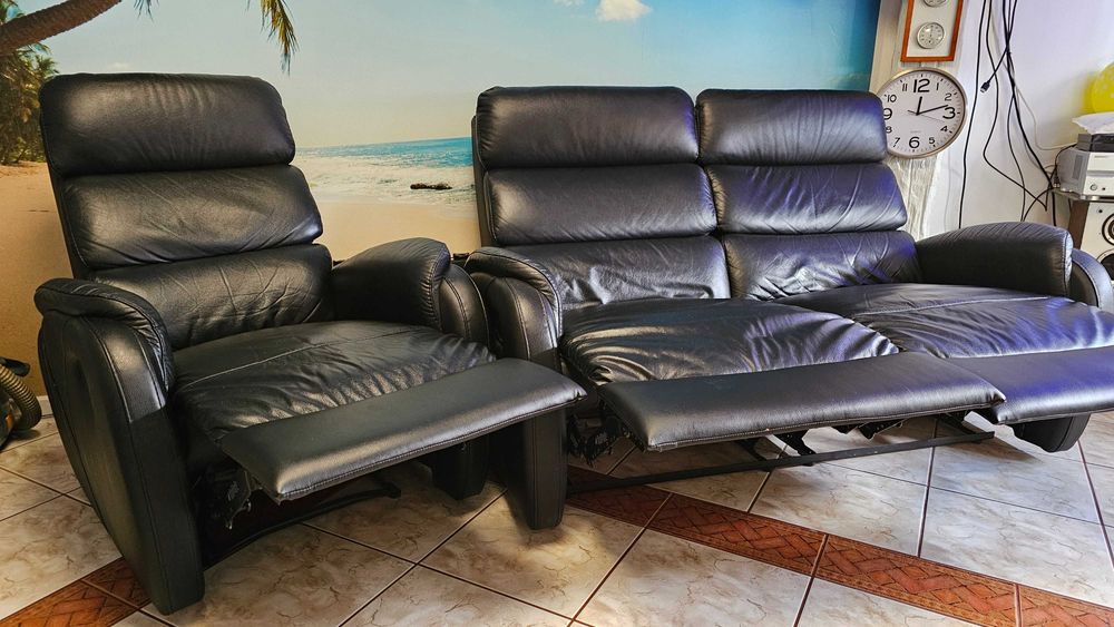 Fotele rozkladane skóra