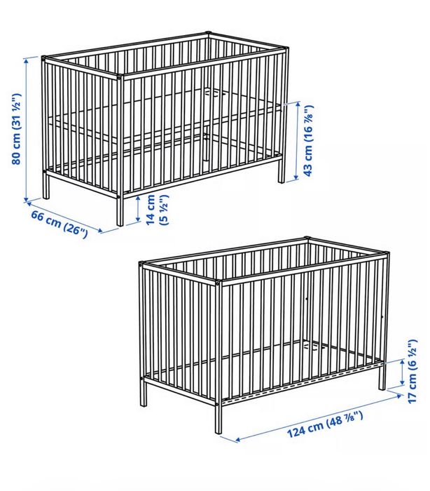 IKEA SUNDVIK Łóżko dziecięce biały 60x120 cm