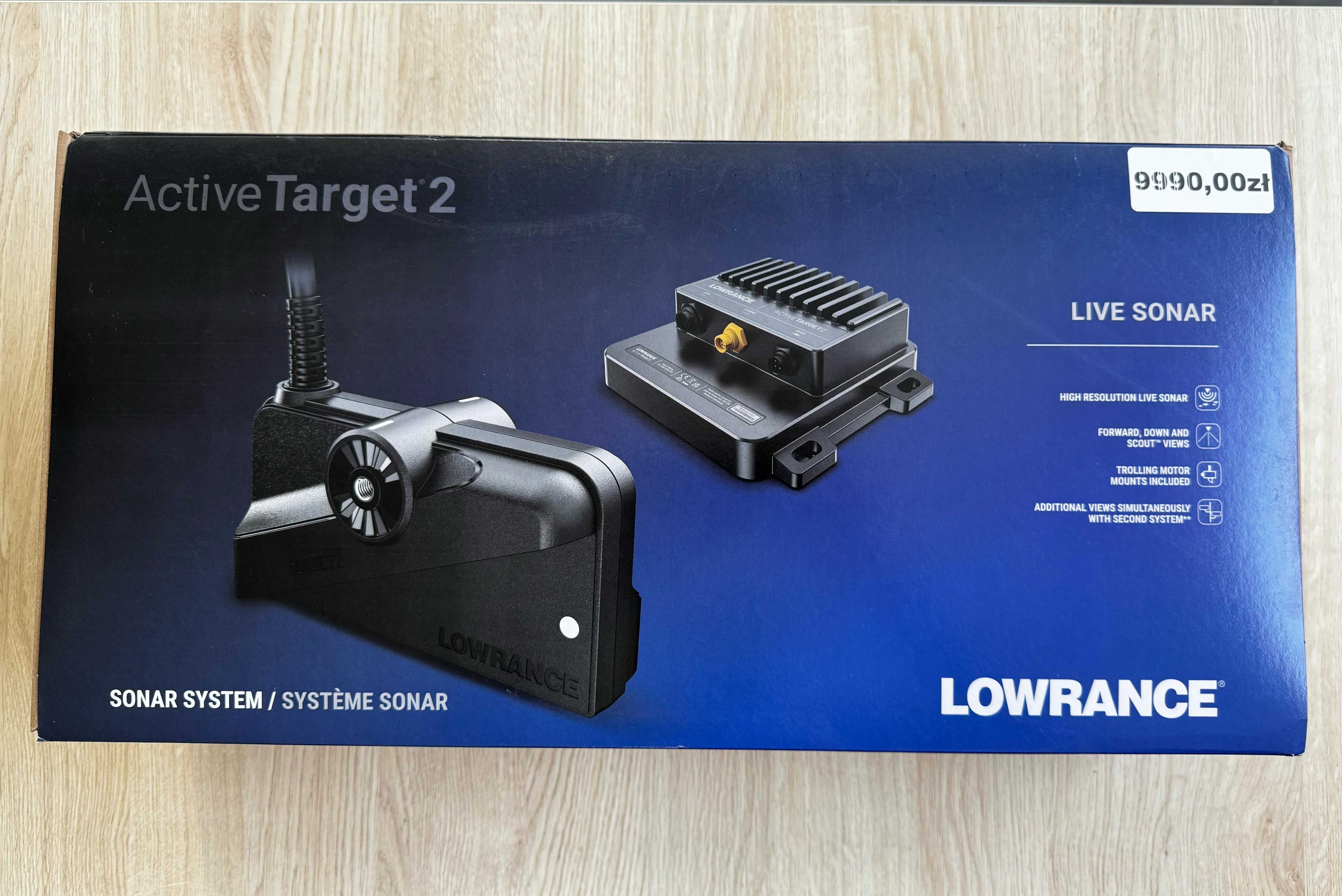 Lowrance ActiveTarget 2 System Live z Czarną Skrzynką i Przetwornikiem