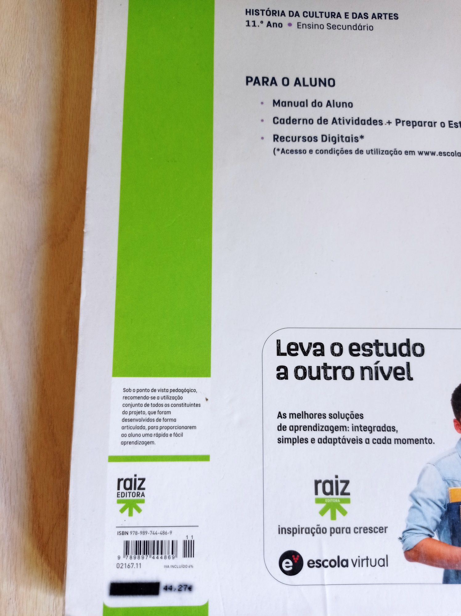 Manual História e cultura das artes 11* ano Raiz