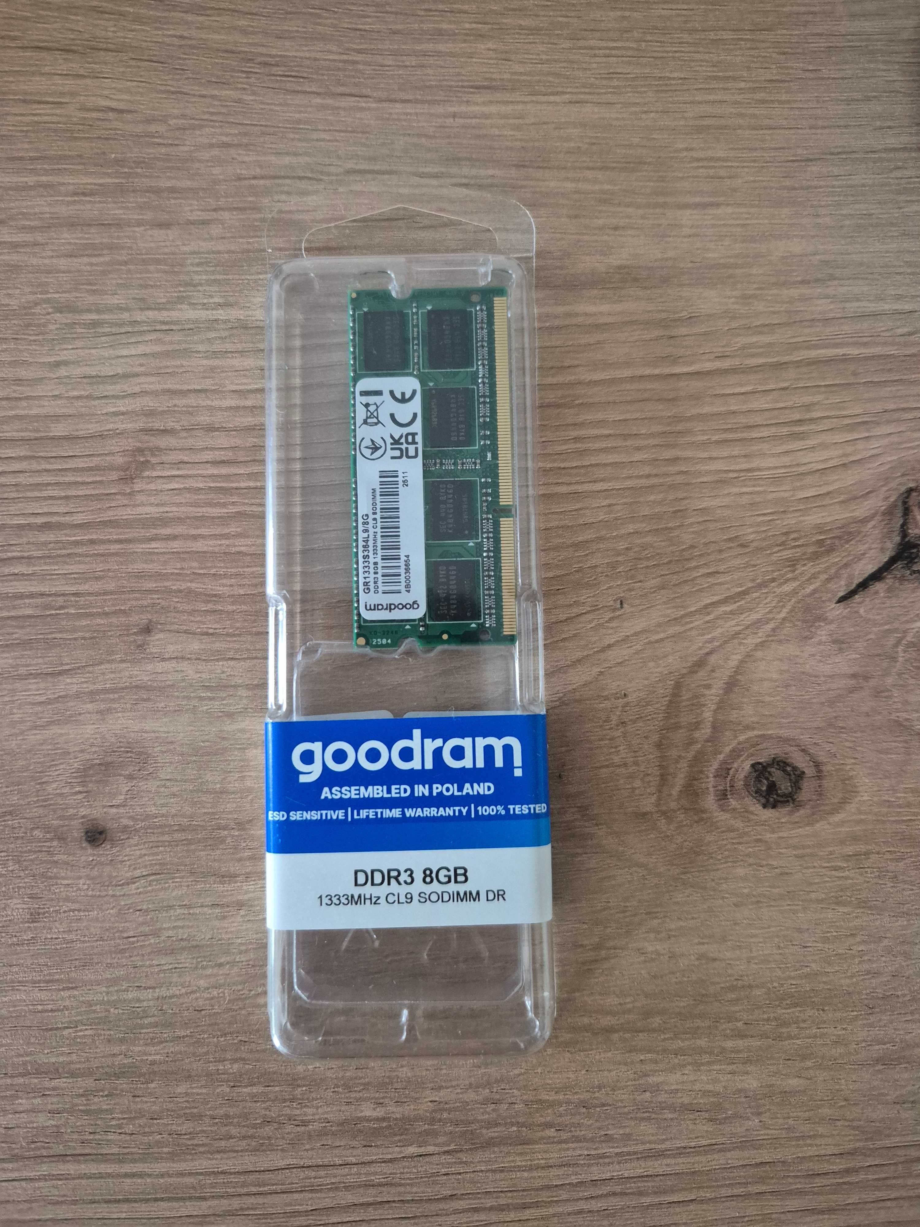 Pamięć do laptopa GoodRam SODIMM, DDR3, 8 GB, 1333 MHz, CL9