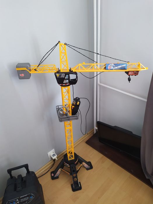 Żuraw dźwig zabawka 120 cm sterowany pilotem używany stan bardzo dobry