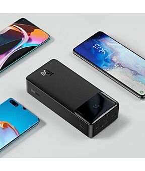 Повербанк Power Bank Baseus 30000mAh 15W Display (PPBD050201) чорний