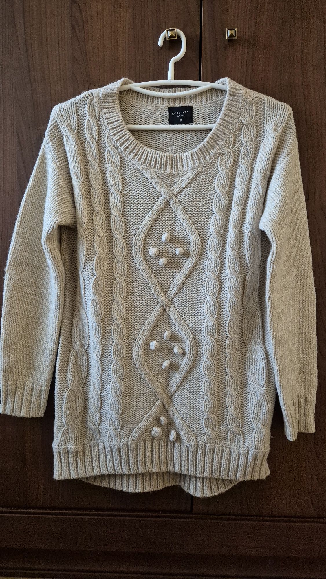 Sweter beżowy r.M, Reserved