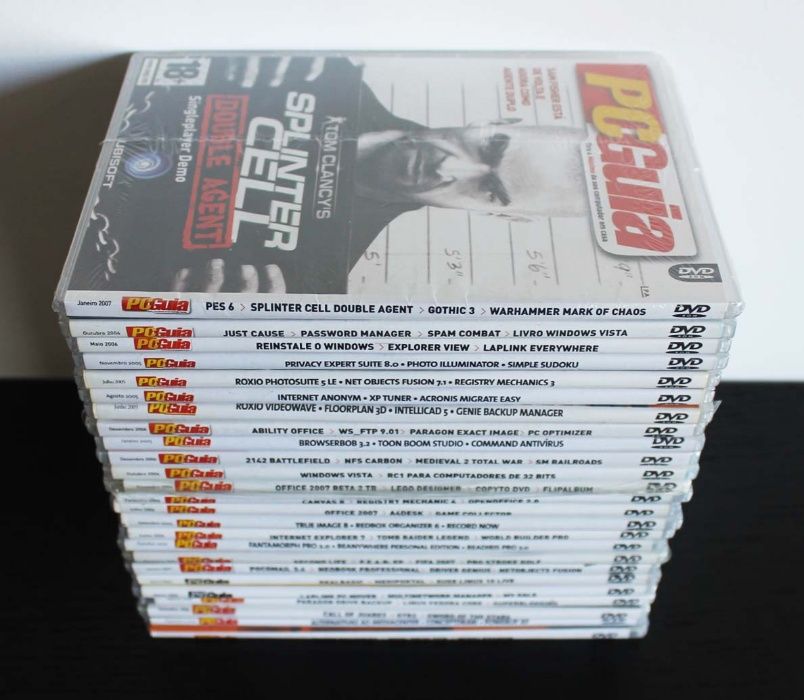 DVD da Revista PC GUIA (vários ainda selados)