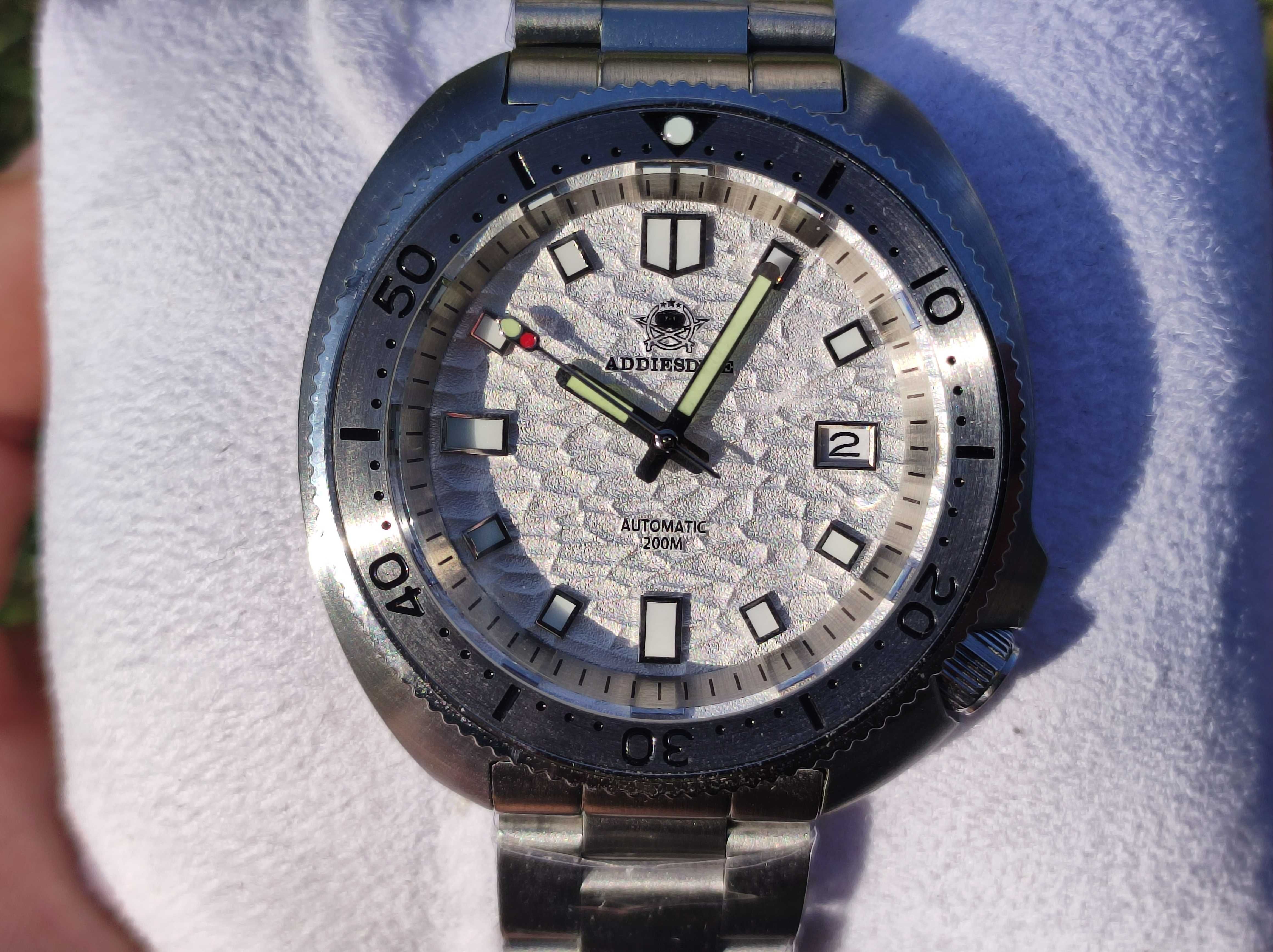 Механічний годинник ADDIESDIVE Turtle White
