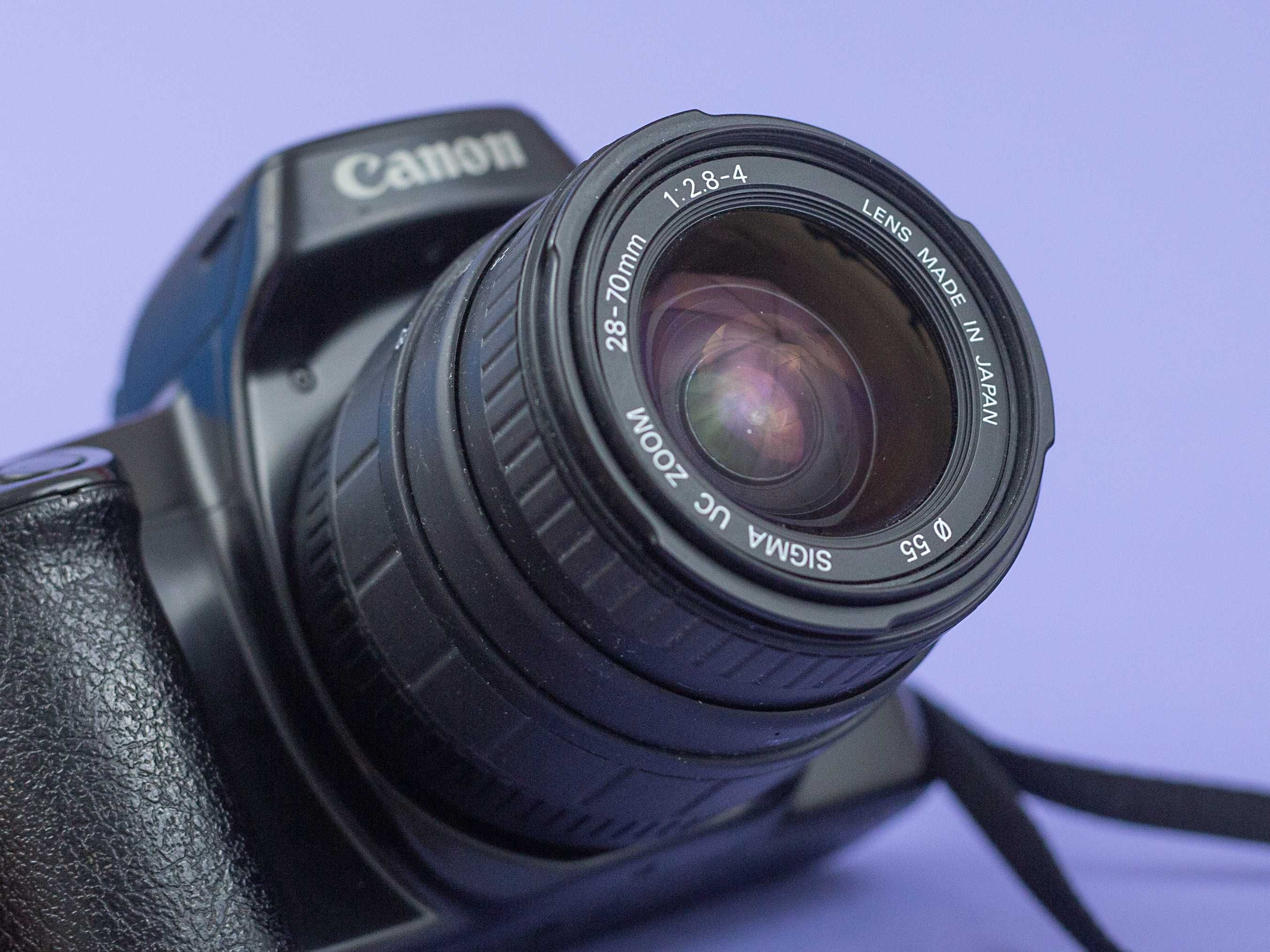 Lustrzanka Canon EOS 1000f + obiektyw Sigma 28-70mm f/2.8-4.0 UC Zoom