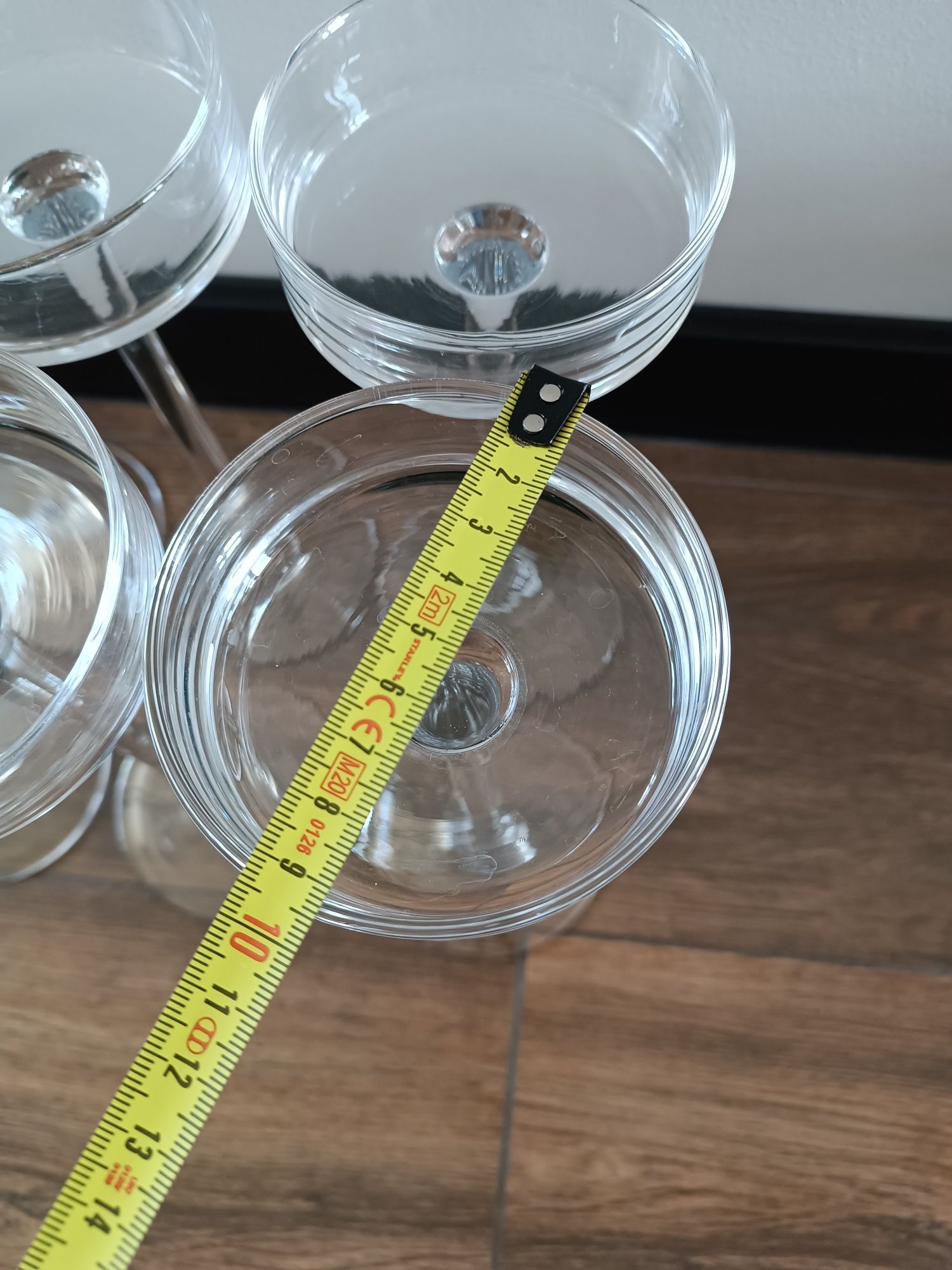 6sztuk świecznik szklany kielich 25 cm