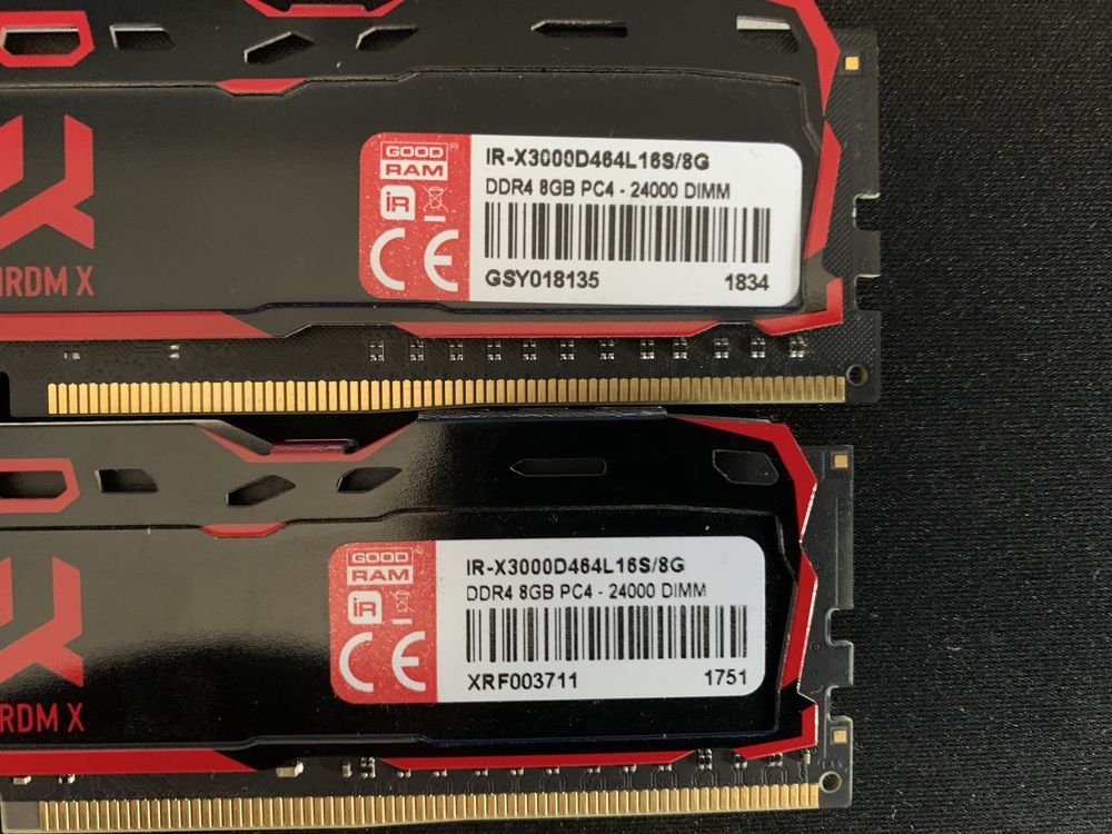 Pamięć DDR4 GOODRAM IRDM X 16GB (2x8GB) 3000MHz CL17 Black