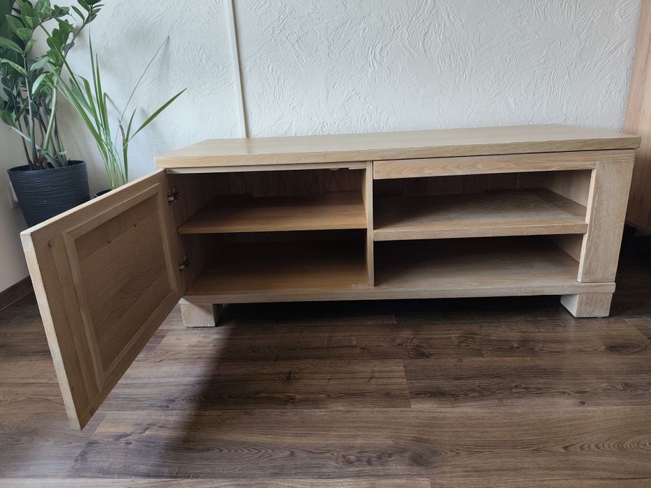 Komoda pod telewizor, szafka RTV, szafka na buty dąb bielony