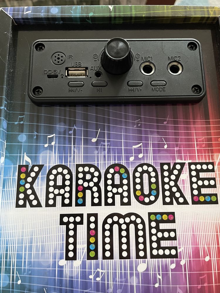 Zestaw Karaoke “KARAOKE TIME” – mikrofon + głośnik + wejścia USB/AUX