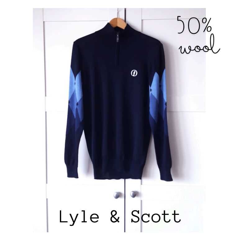 Sweter Lyle & Scott The Open Limitowana Edycja 50% Wełna S