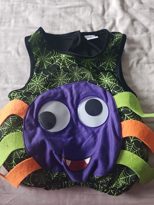 Strój karnawałowy przebranie halloween pająk 98-110