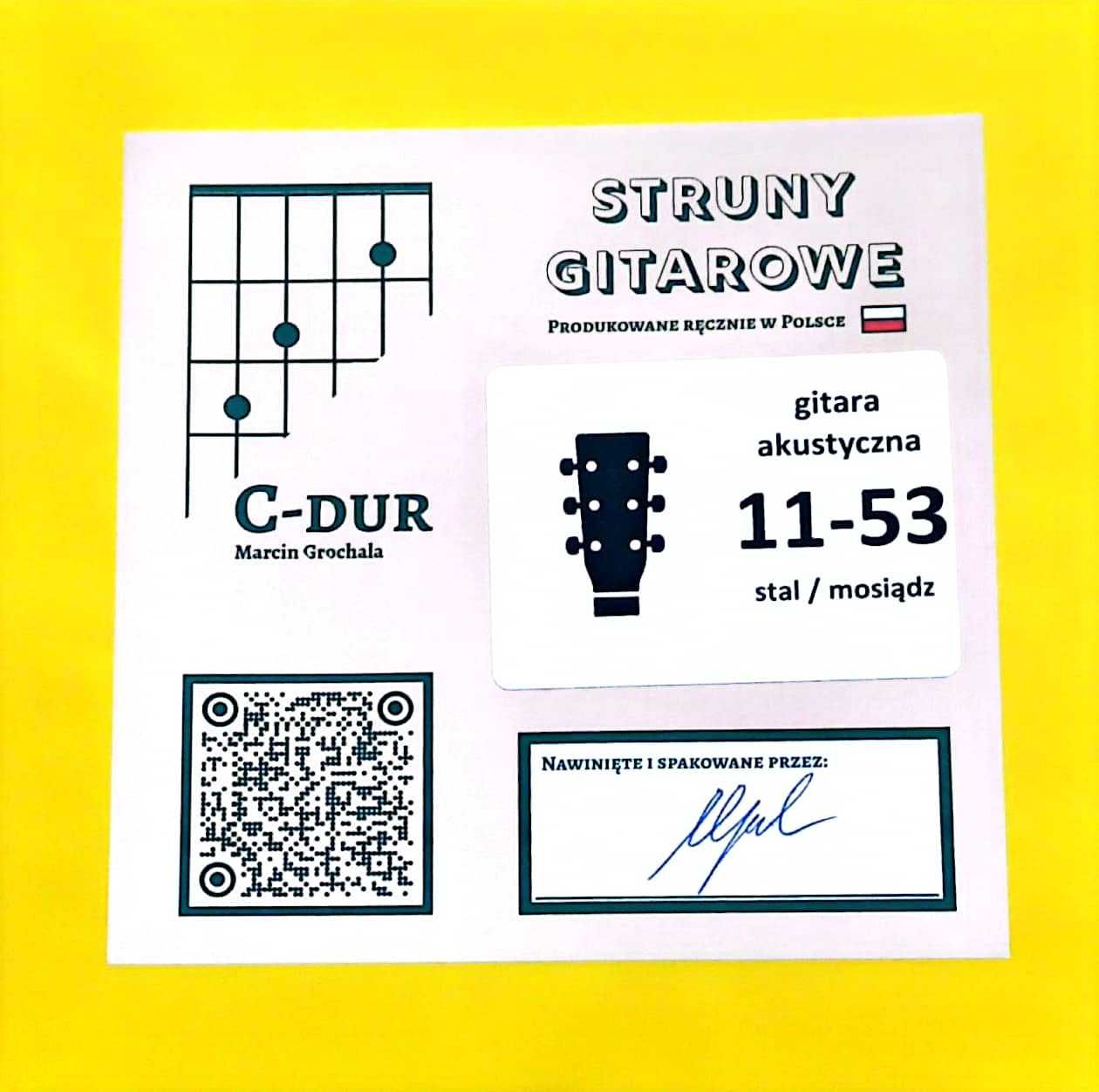 Struny C-dur 11-53 AKUSTYK do gitary akustycznej